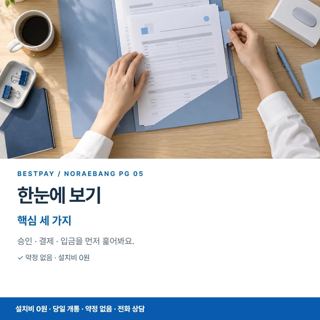 베스트페이 카드뉴스 5 · 한눈에 보기 핵심 세 가지